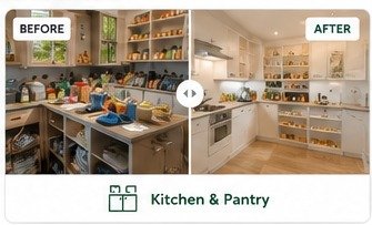 Decluttering and home organisation example